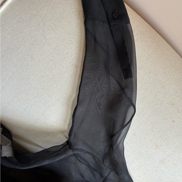 Zara Sheer Black Blouse - Picture 3 of 6